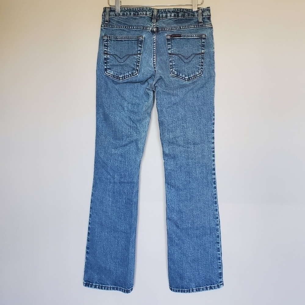 Vintage Harley Davidson Flared Bootcut Denim Jeans Women's Size 8